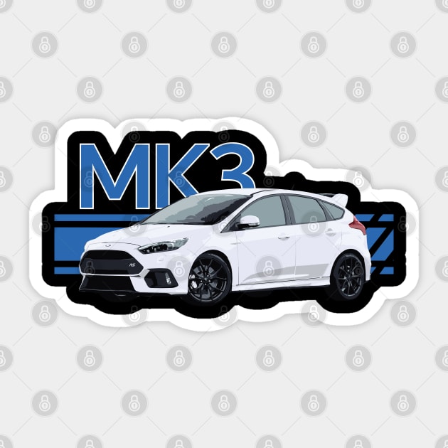 FOCUS RS FROZEN WHITE MK3 Sticker by cowtown_cowboy